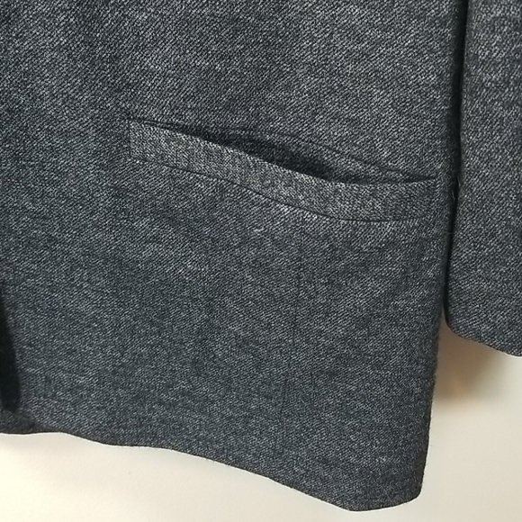 Massimo Dutti Charcoal Gray Blazer Jacket L - Picture 3 of 10